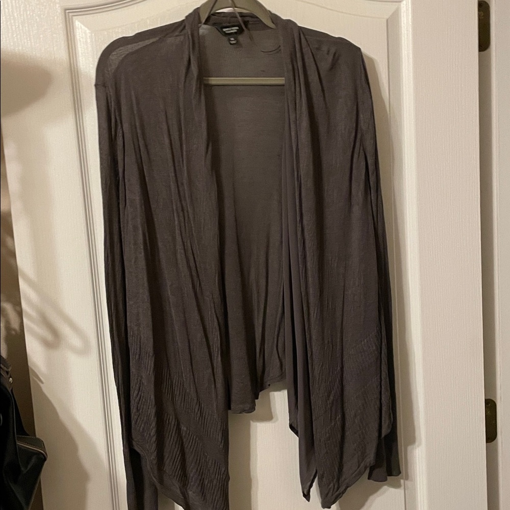 Simply Vera Vera Wang Charcoal Knit Cardigan